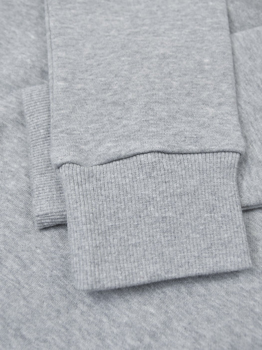 Next Fleece Pullover Hoodie For Ladies-Grey Melange with Faded-RT838