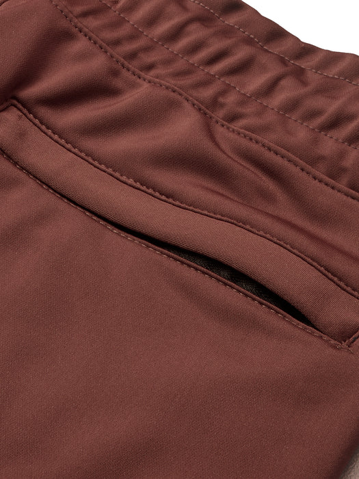 Louis Vicaci Slim Fit Lycra Trouser Pent For Men-Brown-BR516
