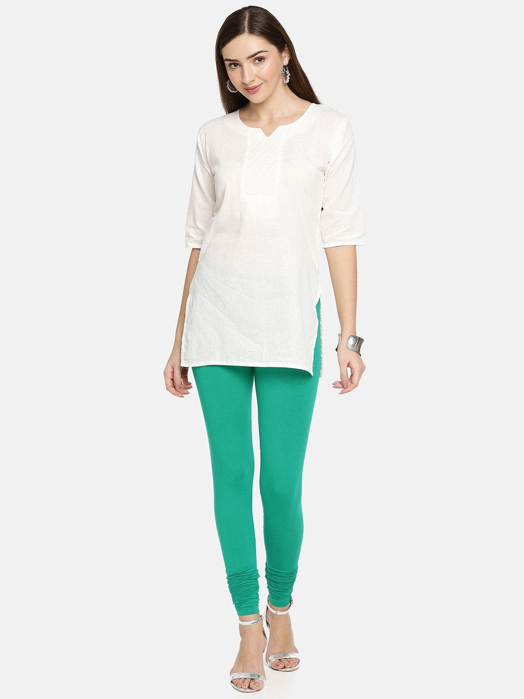 Bella Couture Leggings For Ladies-Cyan Blue-AN2556