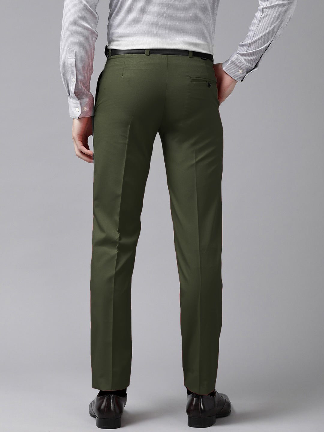 M.M Formal Dress Pent For Men-Dark Olive Green-NA14464