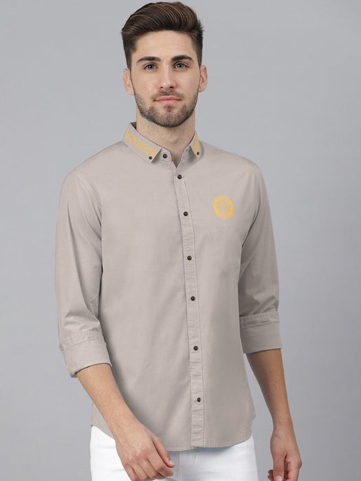 Versace Premium Slim Fit Casual Shirt For Men-Light Wheat-BE15547