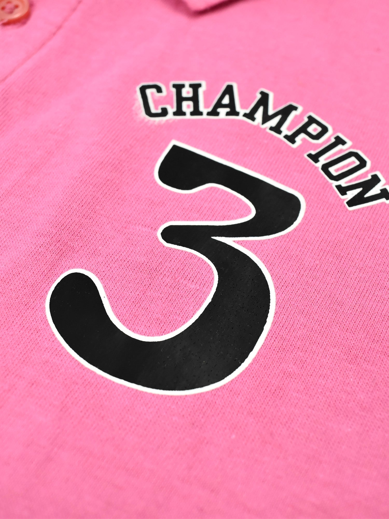 Champion Single Jersey Polo Shirt For Kids-Magenta with Cyan & Black-RT2405