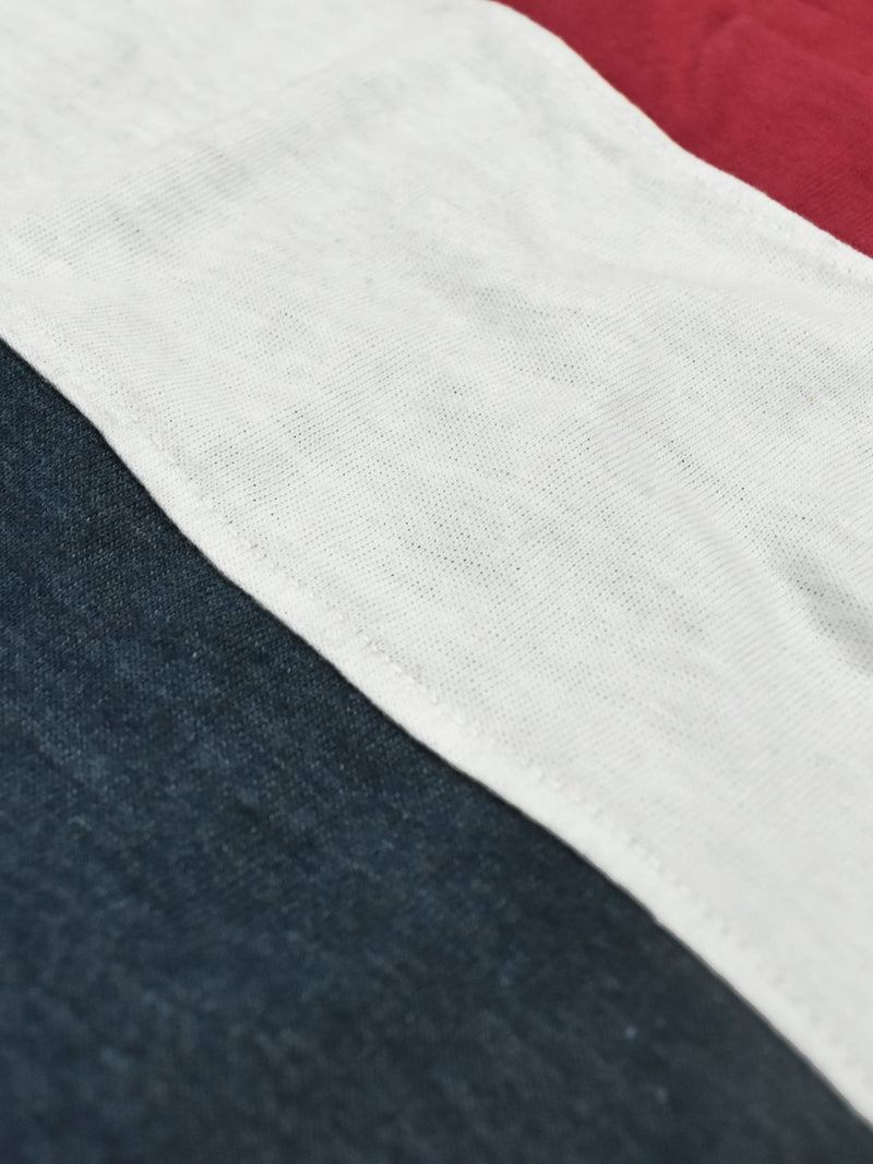 Champion Single Jersey Polo Shirt For Kids-Red & White with Navy Melange Panels-BE14409