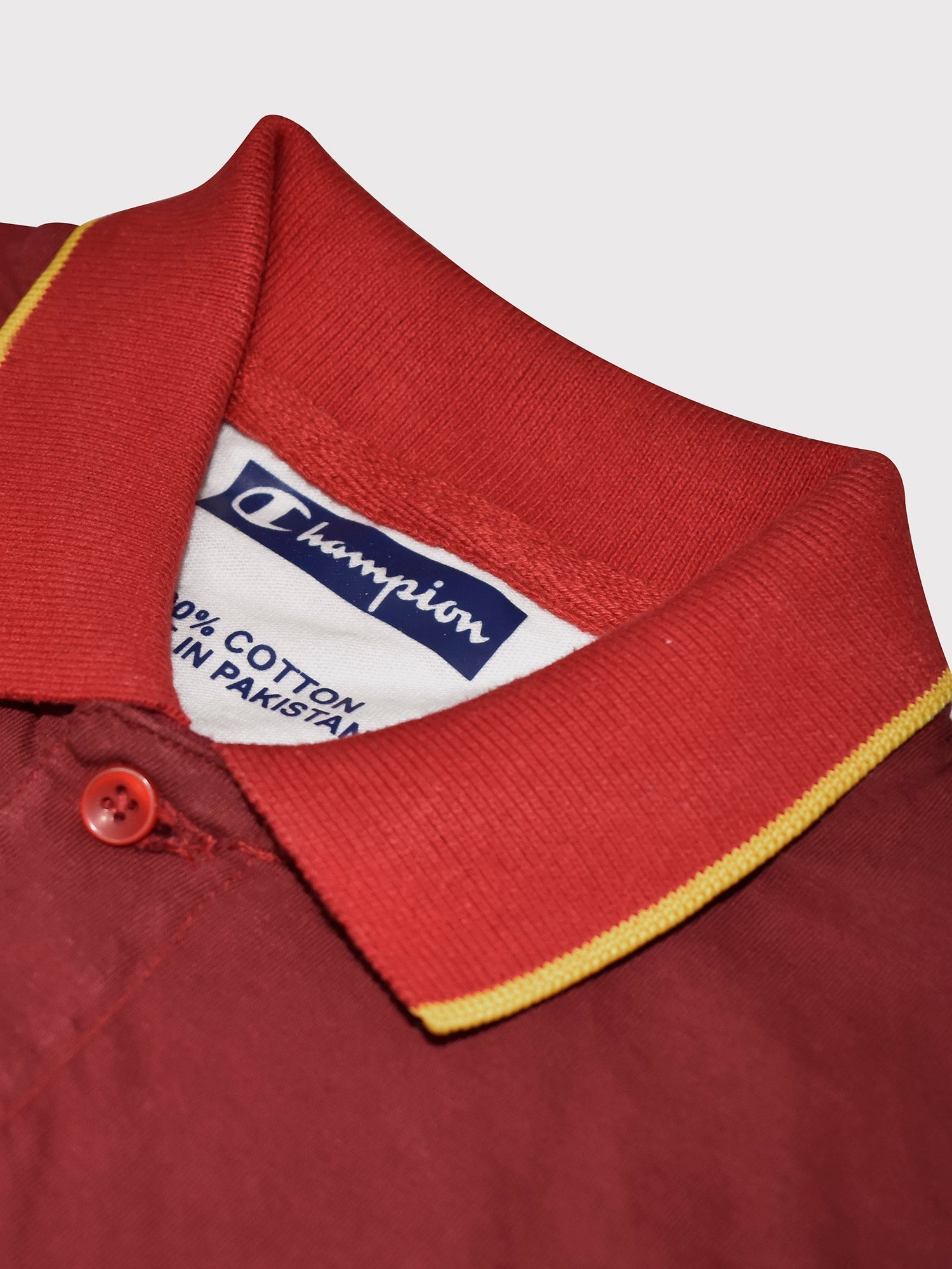 Champion Single Jersey Polo Shirt For Kids-Peach with Yellow & Red-RT2412