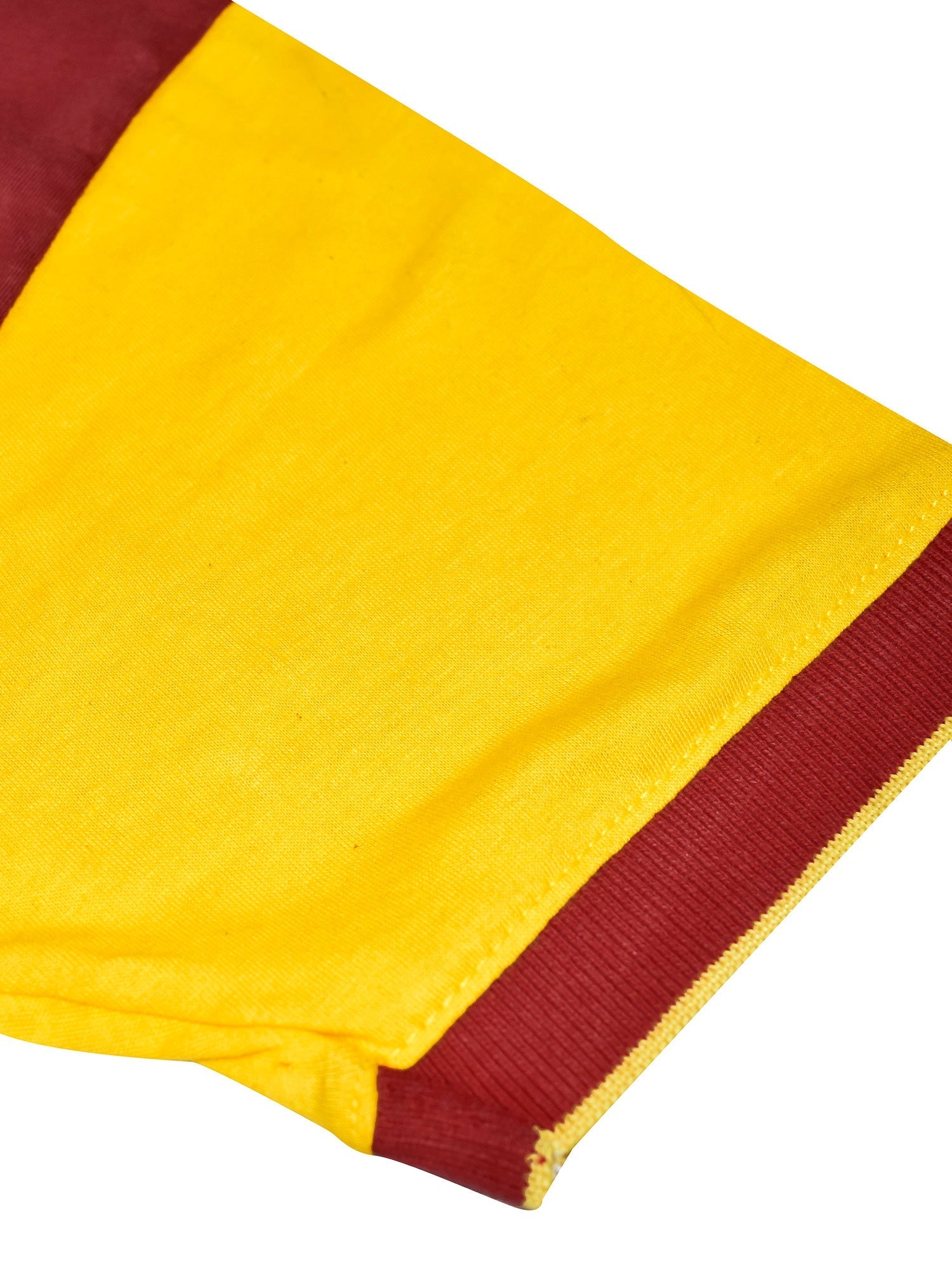 Champion Single Jersey Polo Shirt For Kids-Peach with Yellow & Red-RT2412