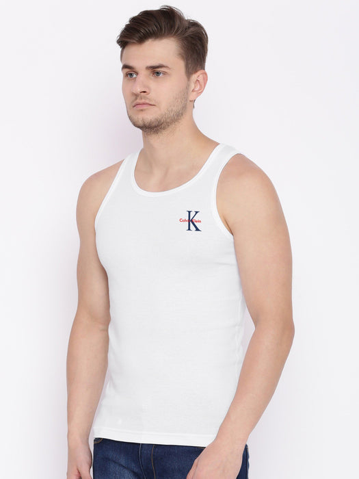 CK Innerwear Vests For Men-White-BE14535