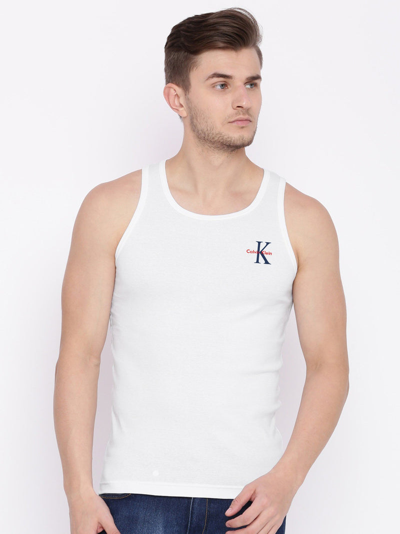 CK Innerwear Vests For Men-White-BE14535
