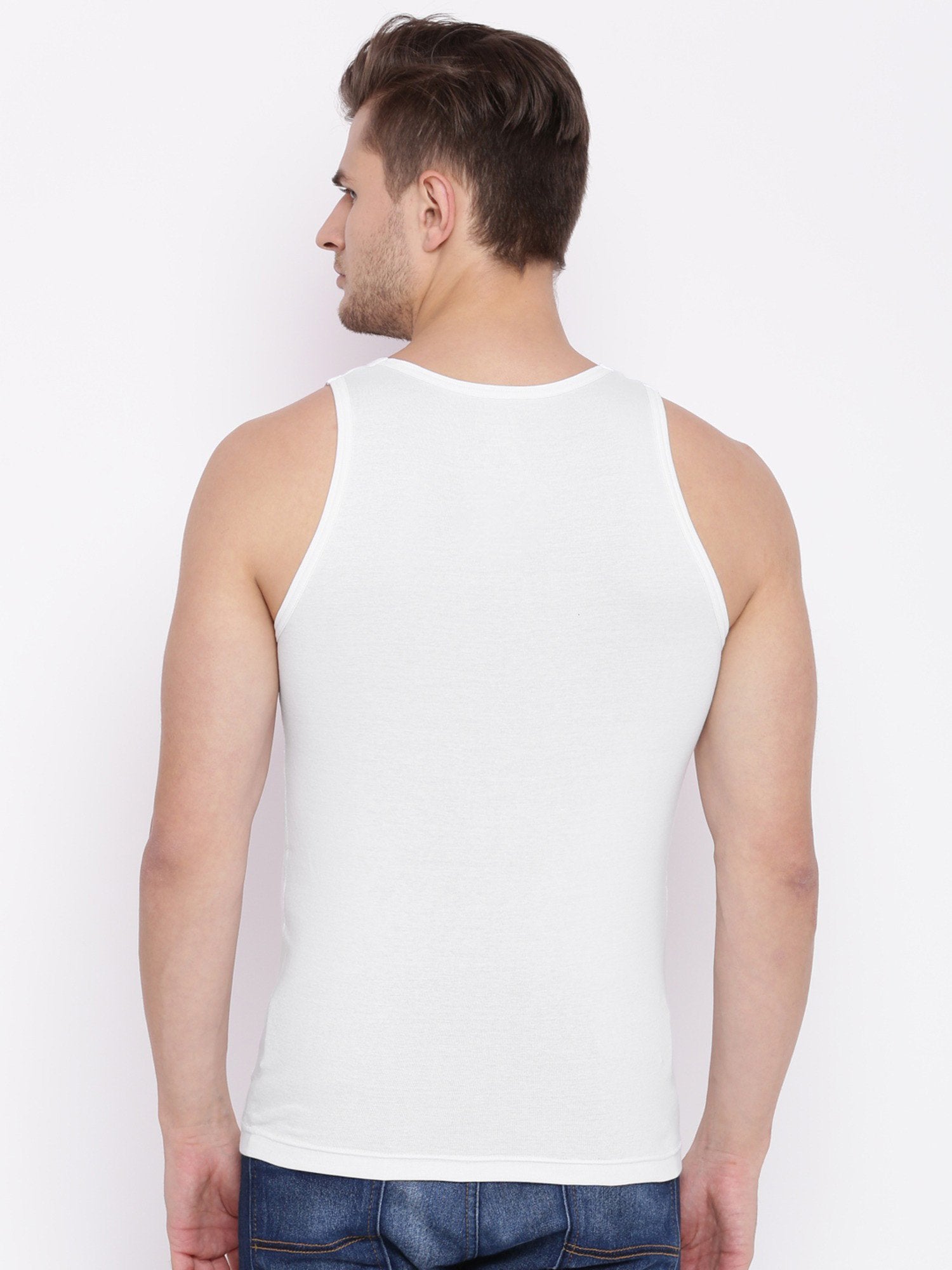 CK Innerwear Vests For Men-White-BE14535