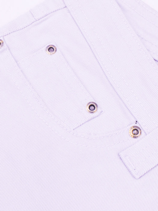 Authentic Slouchy Fit Cotton Denim For Ladies-Light Purple-CSD03