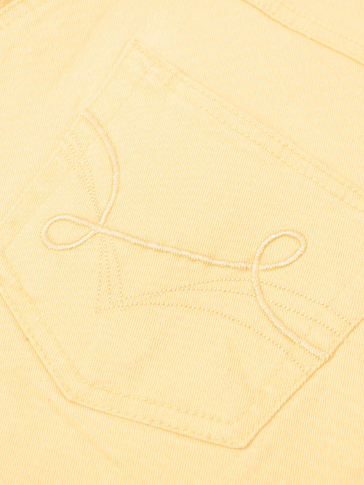 Authentic Regular Fit Denim For Ladies-Light Yellow-BR144