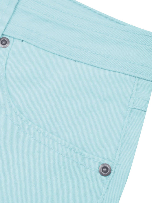 Authentic Slouchy Fit Cotton Denim For Ladies-Aqua Blue-CSD04