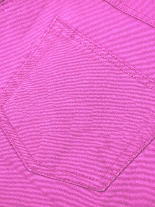 Metro Style Slouchy Fit Cotton Denim For Ladies-Magenta-CSD09
