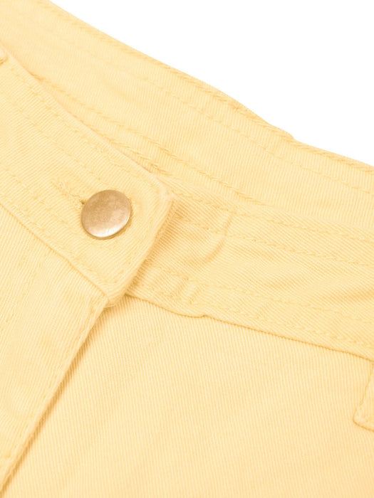 Authentic Regular Fit Denim For Ladies-Light Yellow-BR144