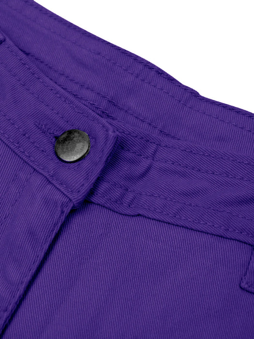 Authentic Slouchy Fit Cotton Denim For Ladies-Purple-CSD13
