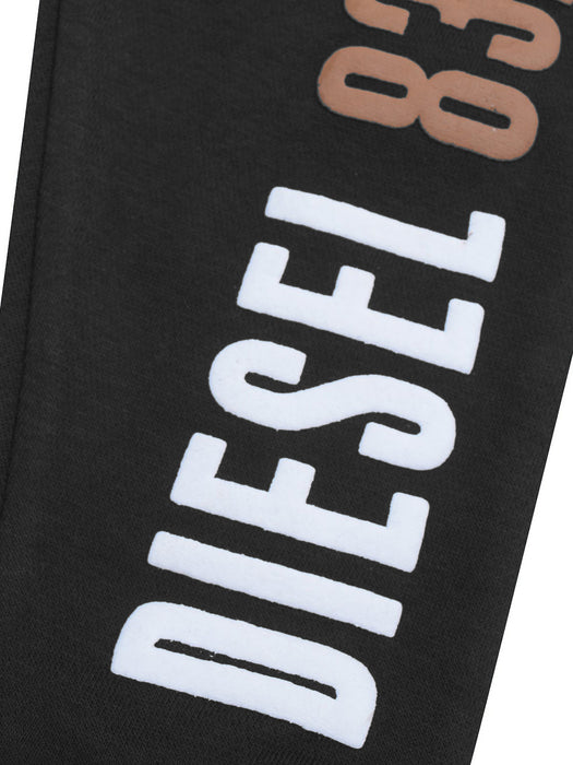 Diesel Terry Fleece Slim Fit Jogger Trouser For Kids-Black & Grey-RT2169