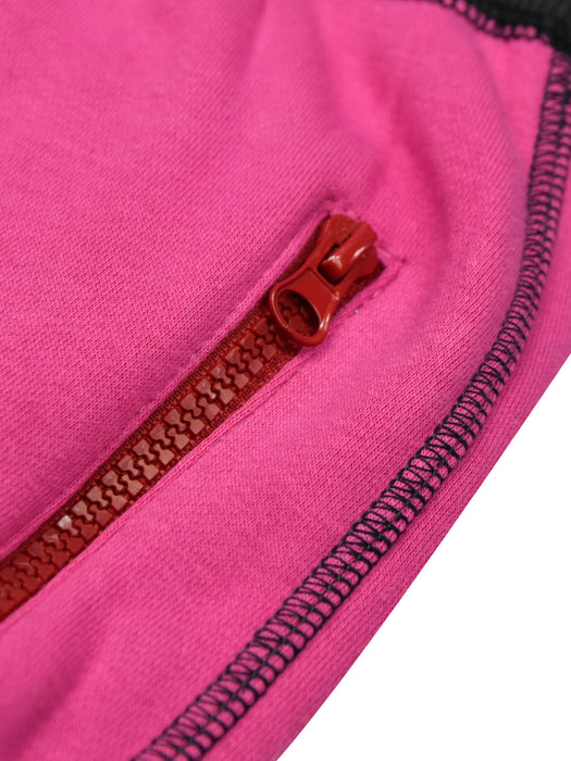 Drift King Regular Fit Zipper Fleece Jogger Trouser For Men-Pink-AN3283