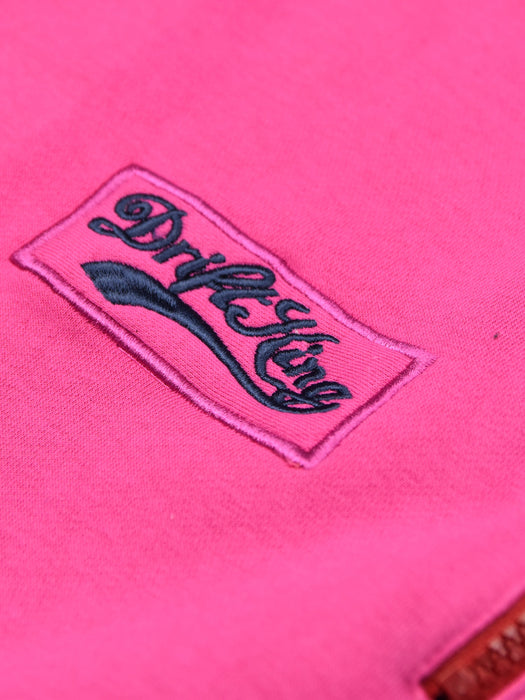 Drift King Regular Fit Zipper Fleece Jogger Trouser For Men-Pink-AN3283