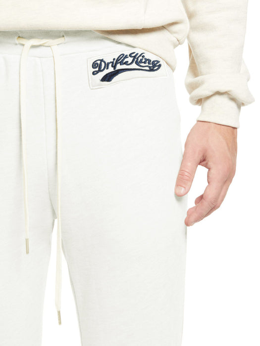 Drift King Regular Fit Fleece Trouser For Men-White-AN3252