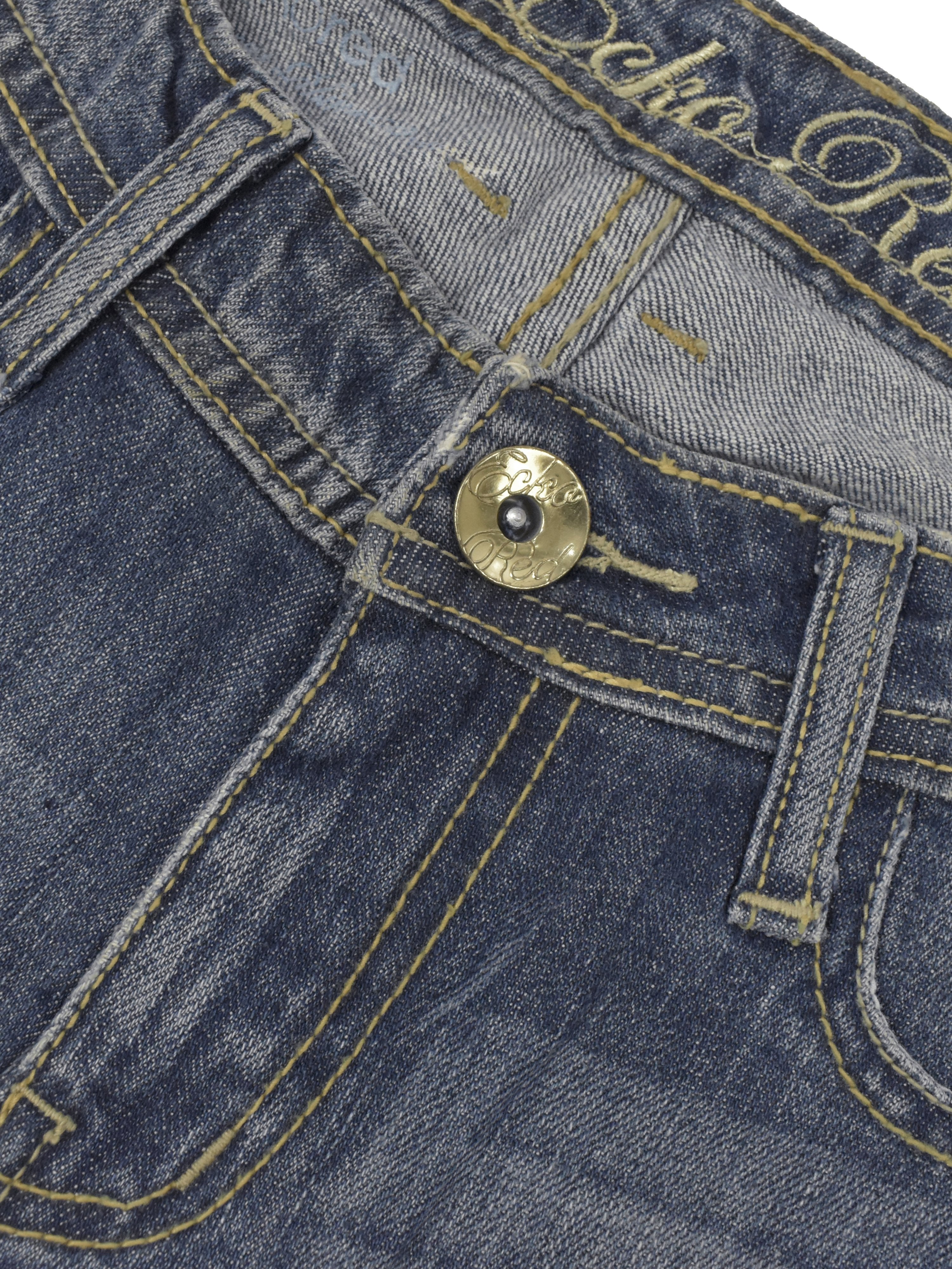 Ecko Red Denim Short For Ladies-Navy Faded-F276