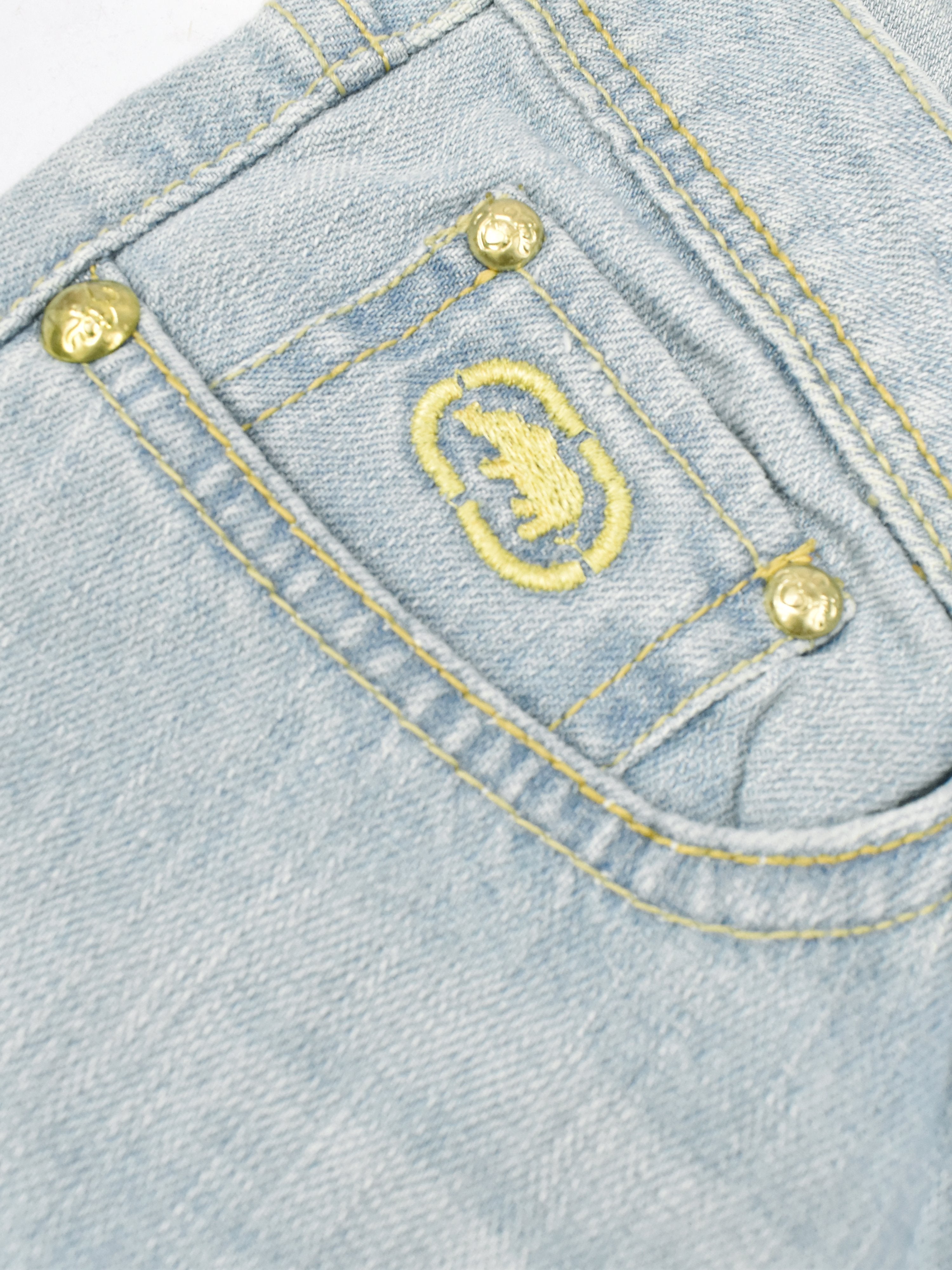 Ecko Red Denim Short For Ladies-Sky Blue-F296