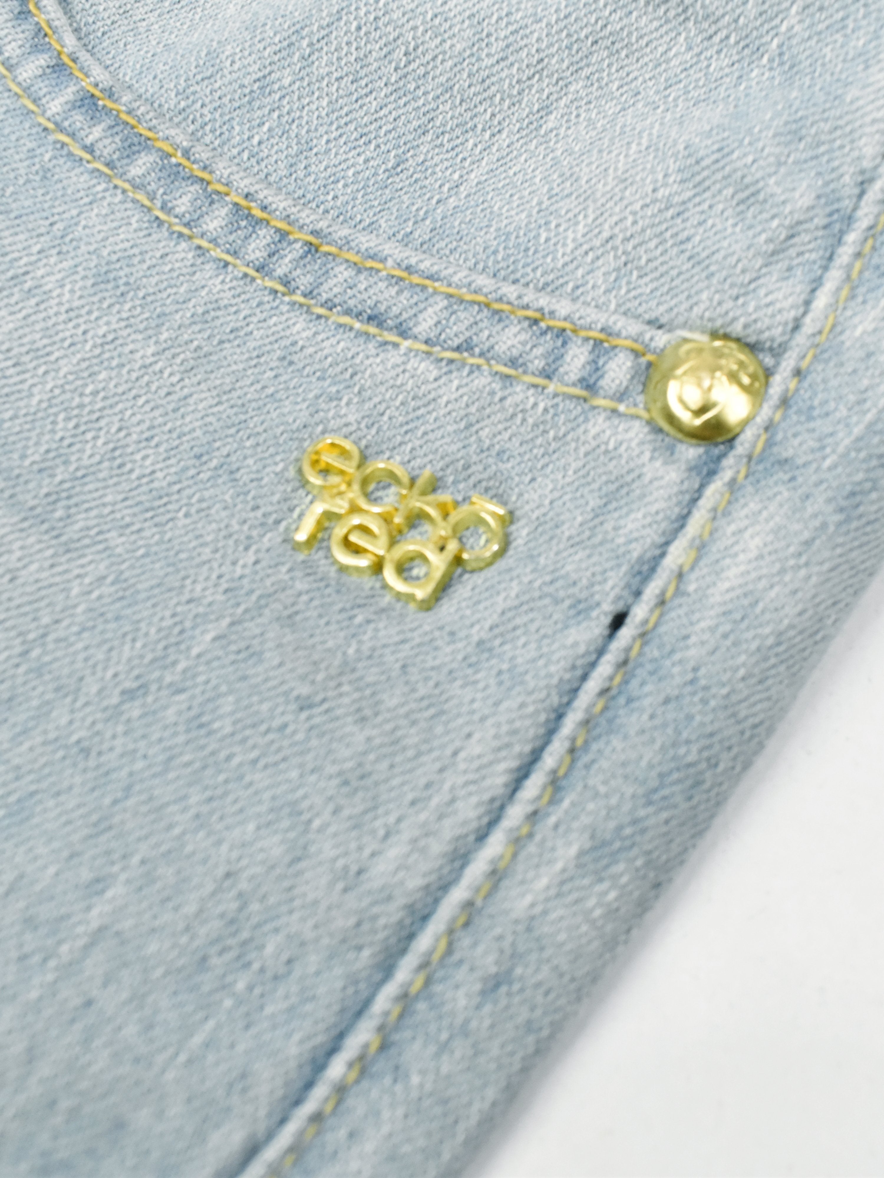 Ecko Red Denim Short For Ladies-Sky Blue-F296