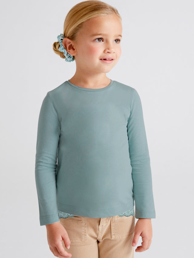 Maxx Single Jersey Half Sleeve Crew Neck Tee Shirt For Girls-Bond Blue-SP6406