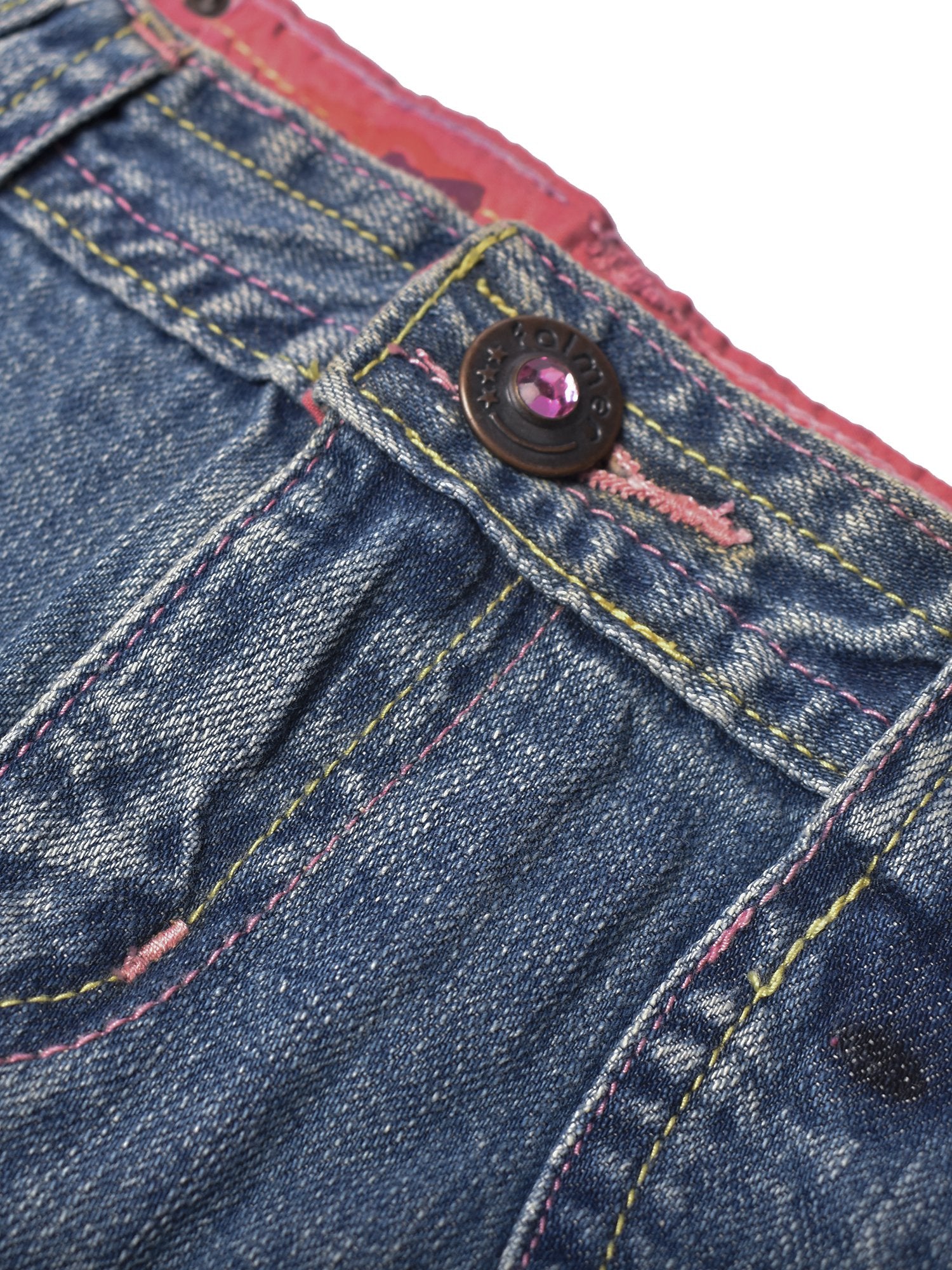 Falmer Denim Skirt For Girls-Light Blue Faded-F195