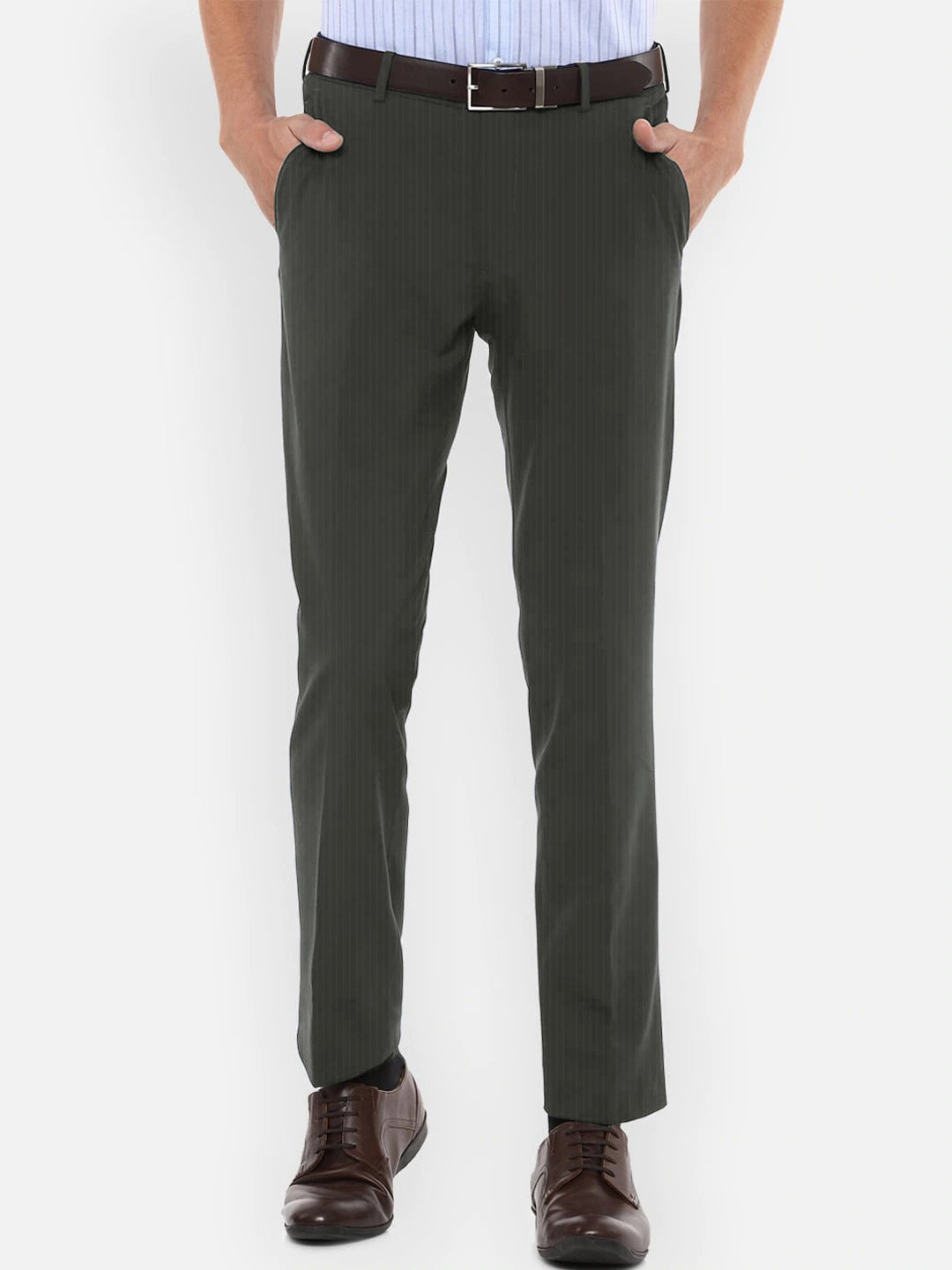 M.M Formal Dress Pent For Men-Grey With Lining-RT351