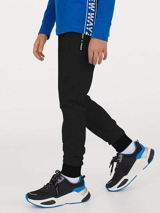 ADS Fleece Slim Fit Jogger Trouser For Kids-Black-Rt2170
