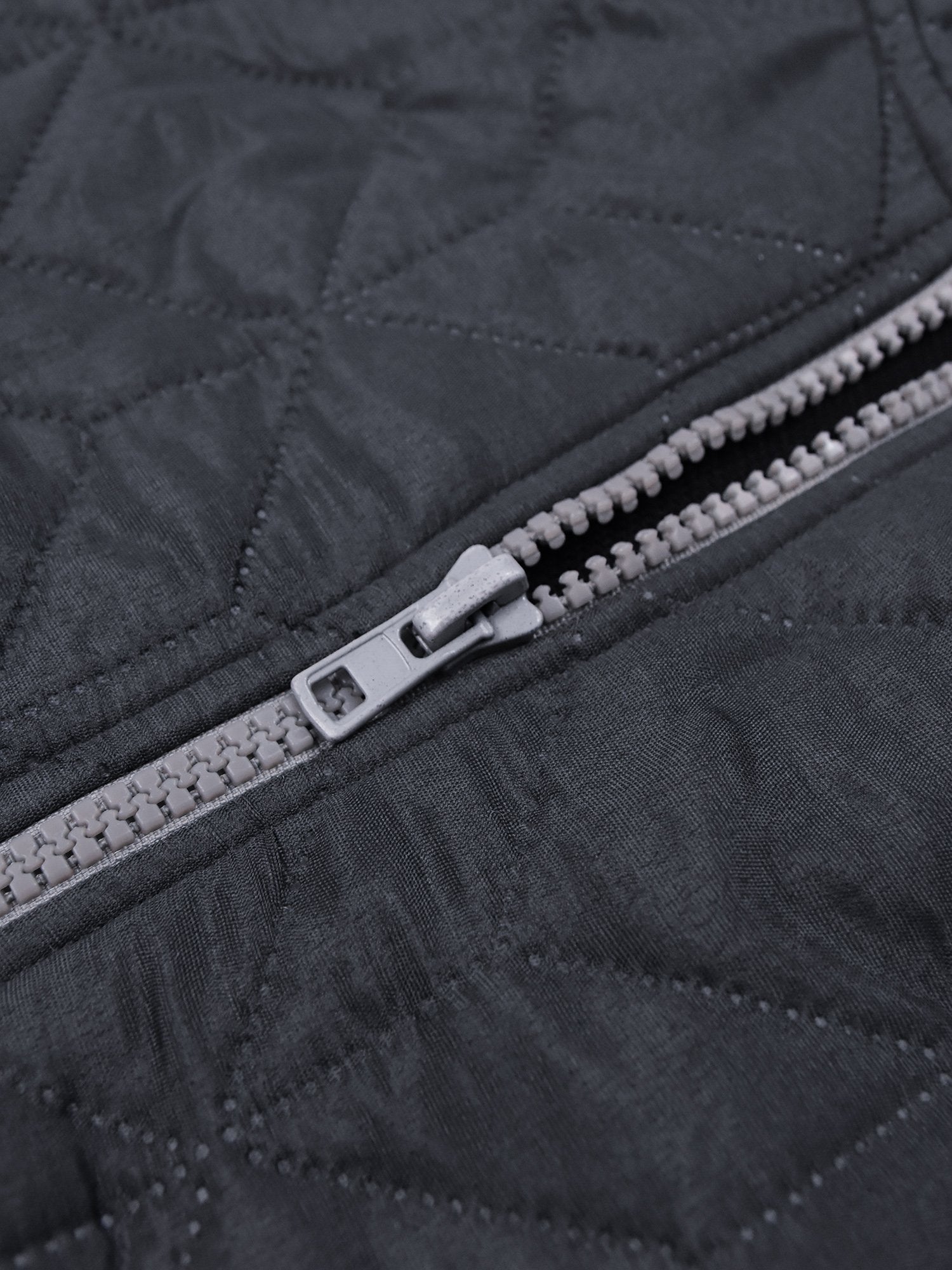 Mango Quilted Zipper Hoodie For Kids-Dark Slate Grey-BE15414