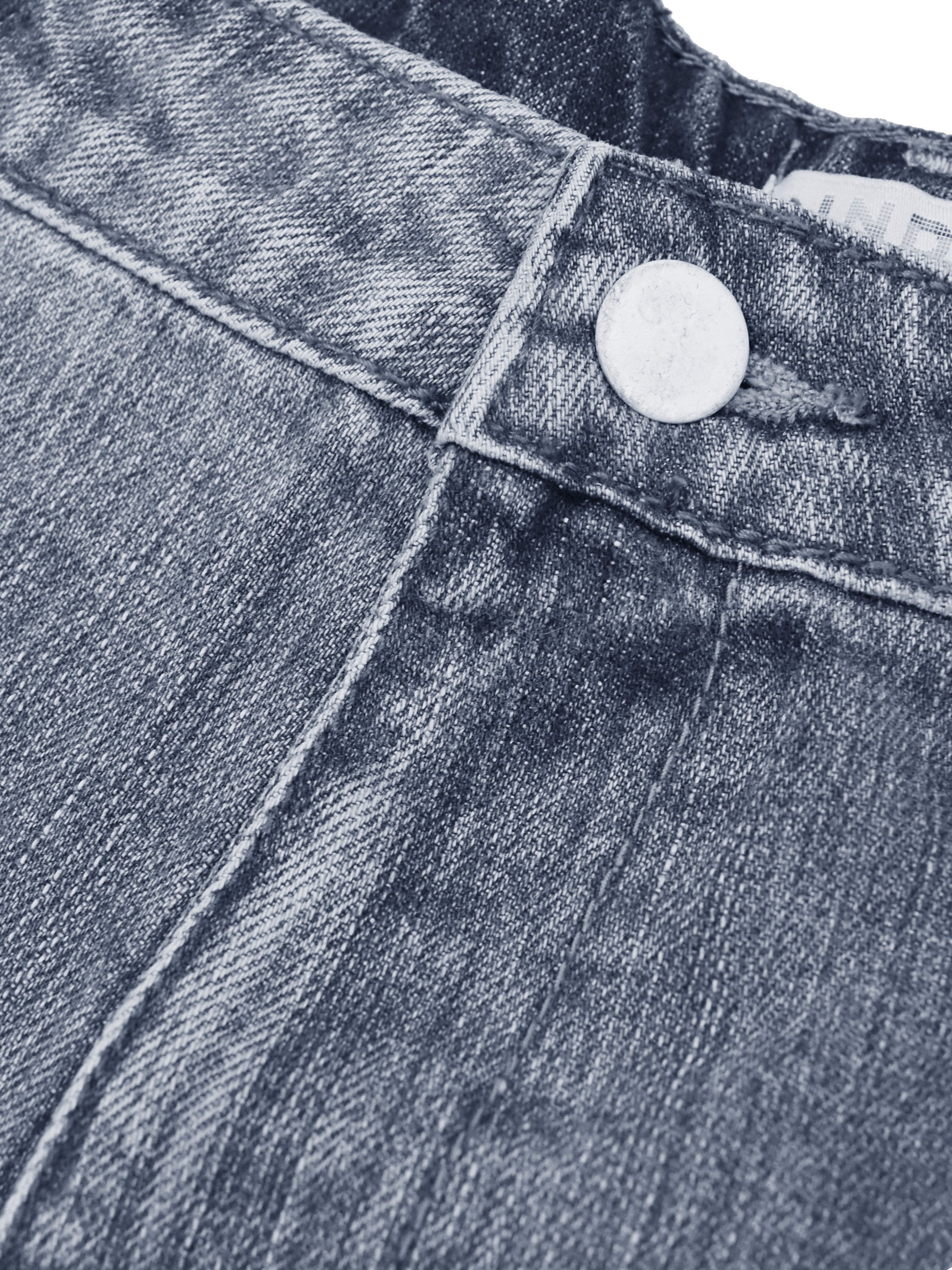 Indigo Denim Short For Ladies-Blue Faded-F237