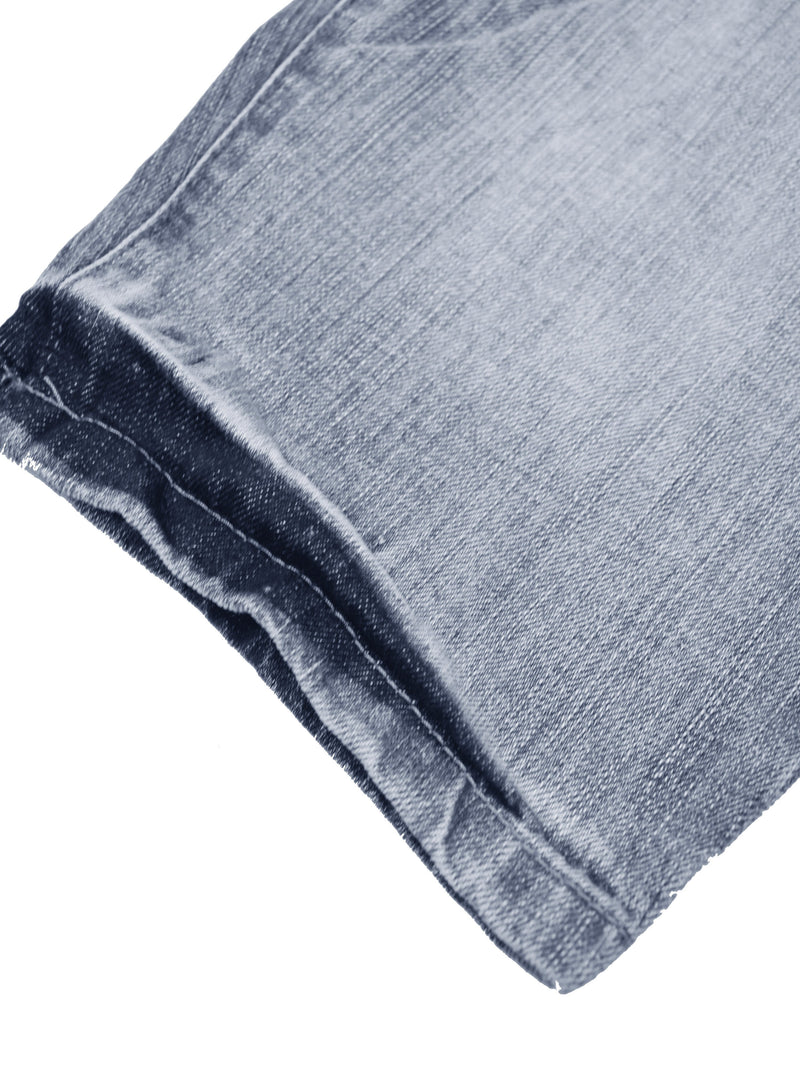 Indigo Denim Short For Ladies-Blue Faded-F237