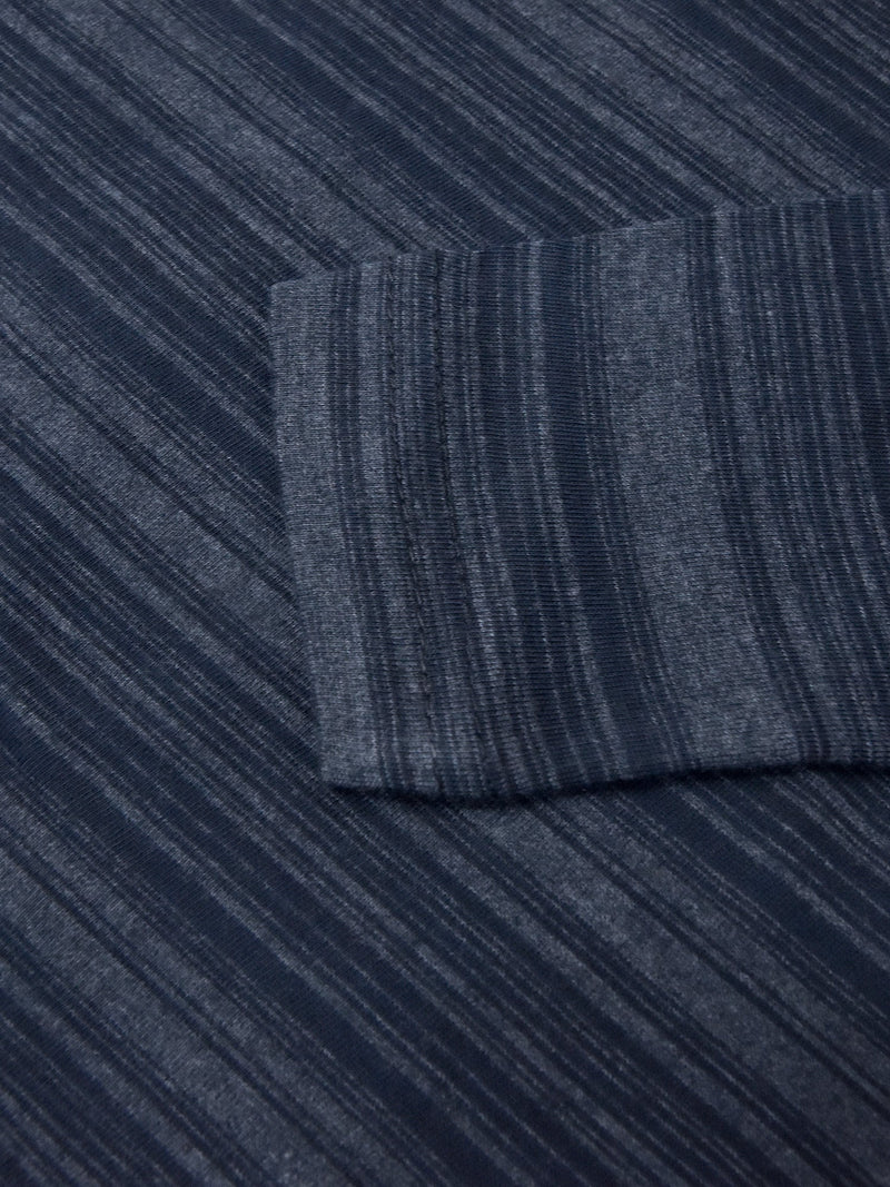 Next Single Jersey Long Sleeve Polo Shirt For Kids-Navy with Stripe-BE16780