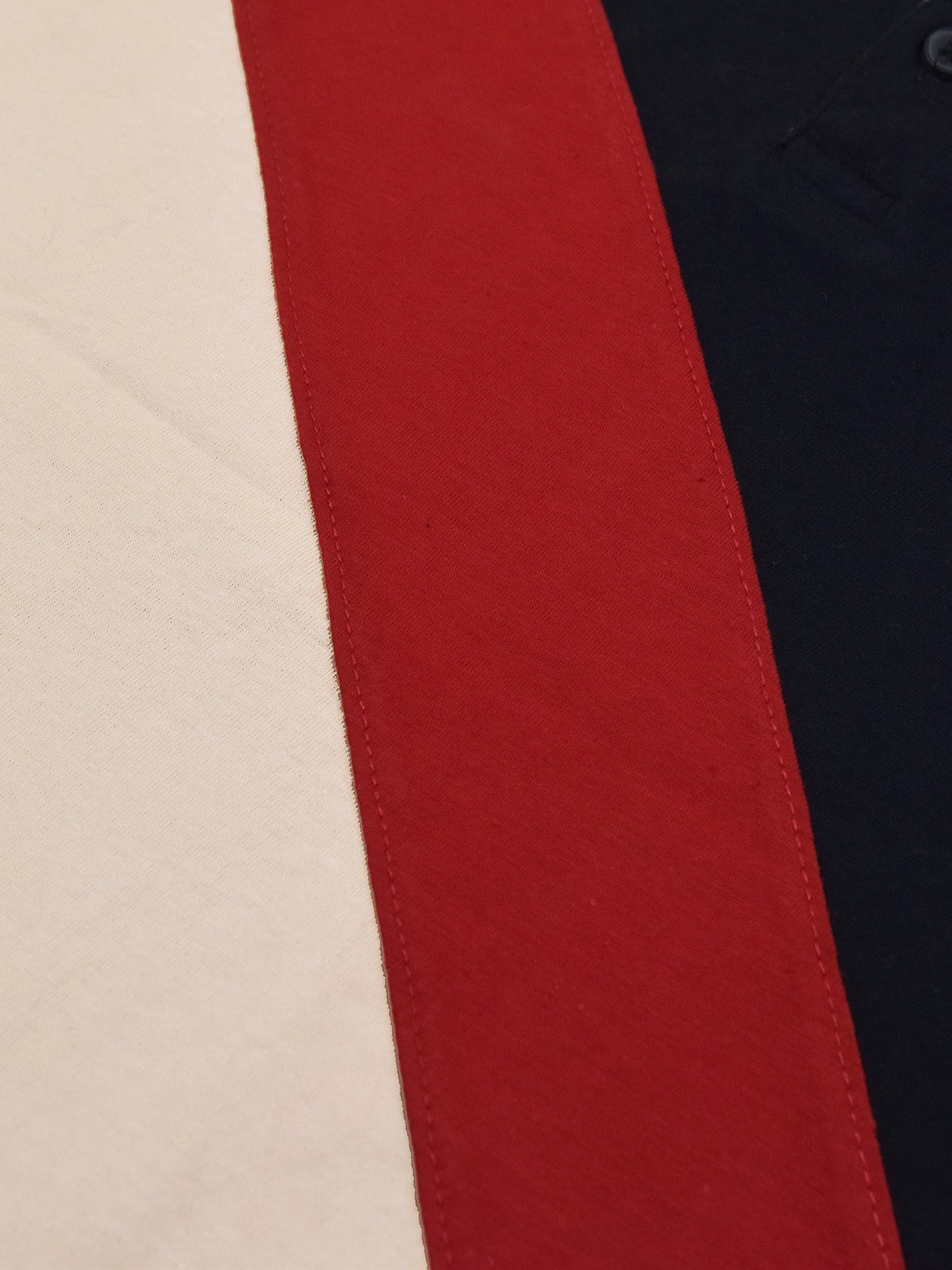 Summer Panel Polo Shirt For Kids-Peach with Red & Navy-RT2408