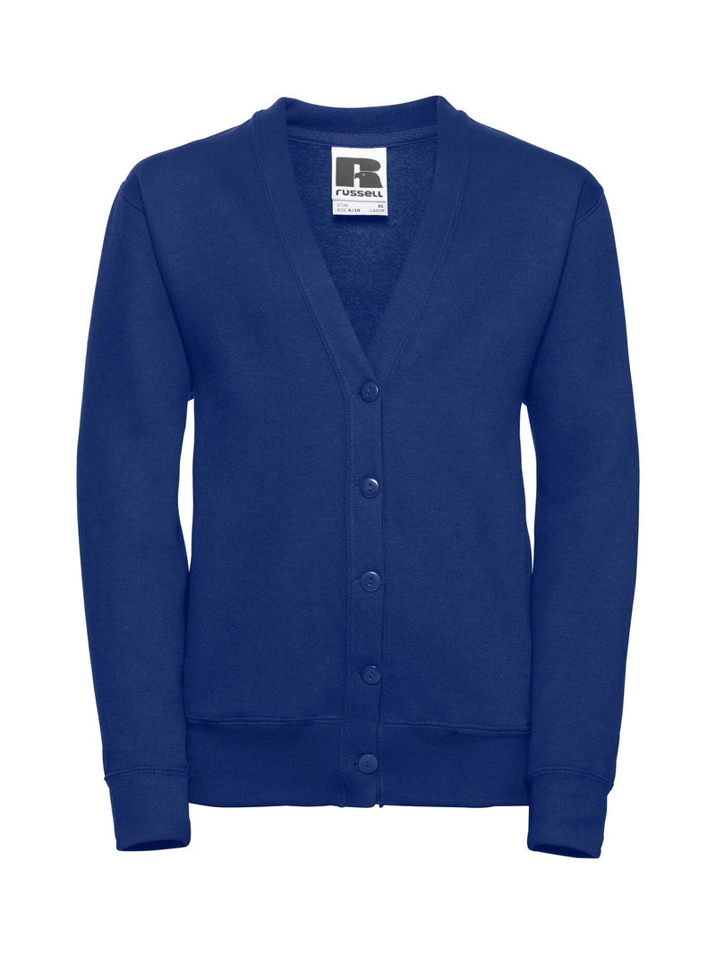Russell Fleece Cardigan Sweatshirt For Kids-Blue-RT861