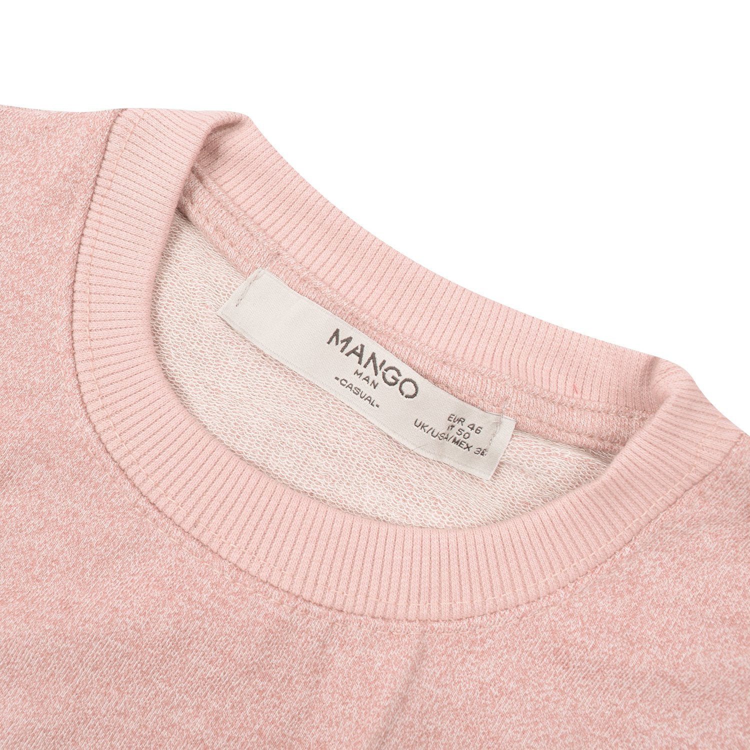 Terry Fleece Sweatshirt For Kids-Light Pink Melange-BE12797