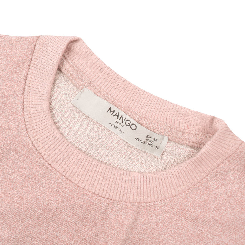 Terry Fleece Sweatshirt For Kids-Light Pink Melange-BE12797