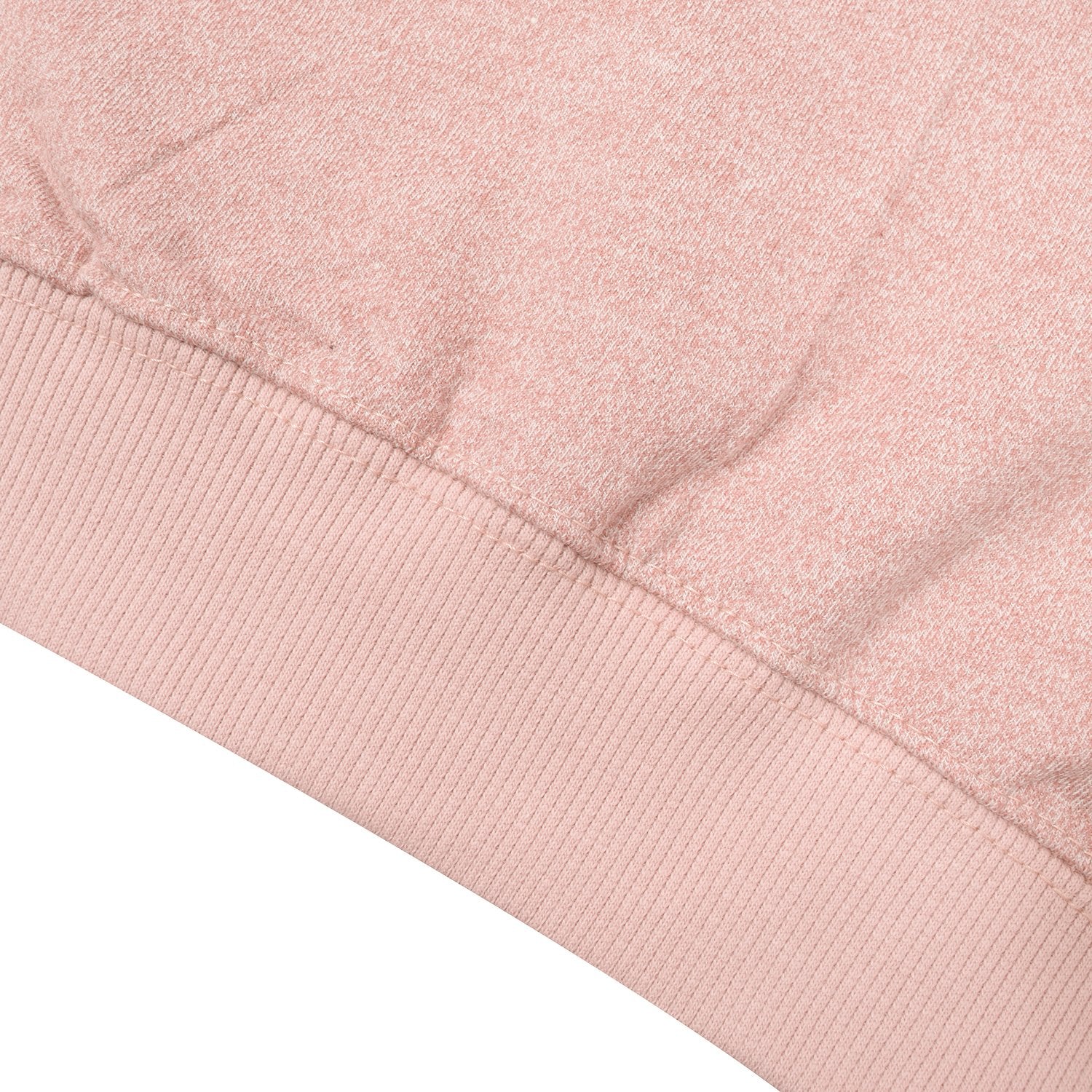 Terry Fleece Sweatshirt For Kids-Light Pink Melange-BE12797