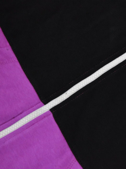 Next Fleece Zipper Hoodie For Men-Dark Magenta with Black Panel-BE15681