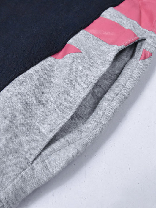 Adidas Fleece Zipper Hoodie For Men-Grey Melange with Panel-BE15611