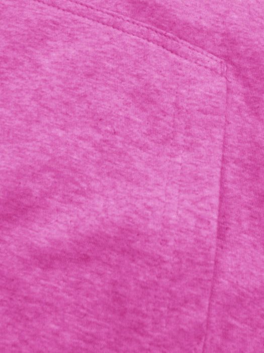 NK Fleece Funnel Neck Pullover Hoodie For Men-Dark Pink Melange with Navy Embroidery-BE15801