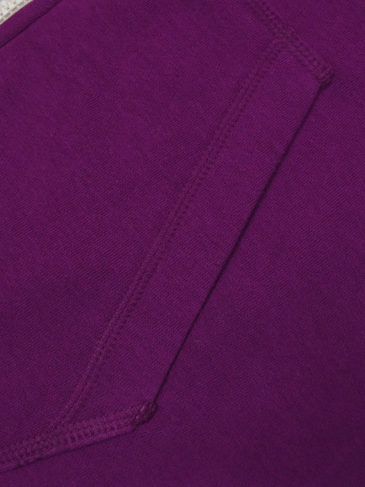 Nyc Polo Fleece Zipper Hoodie For Men-Dark Purple-BE15775