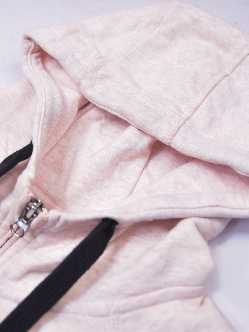 Adidas Terry Fleece Zipper Hoodie For Men-Pink Melange-BE16713