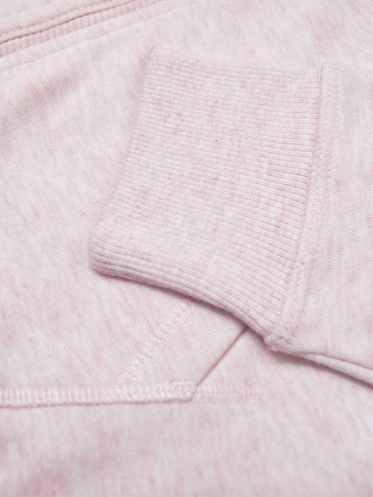 Adidas Terry Fleece Zipper Hoodie For Men-Pink Melange-BE16713