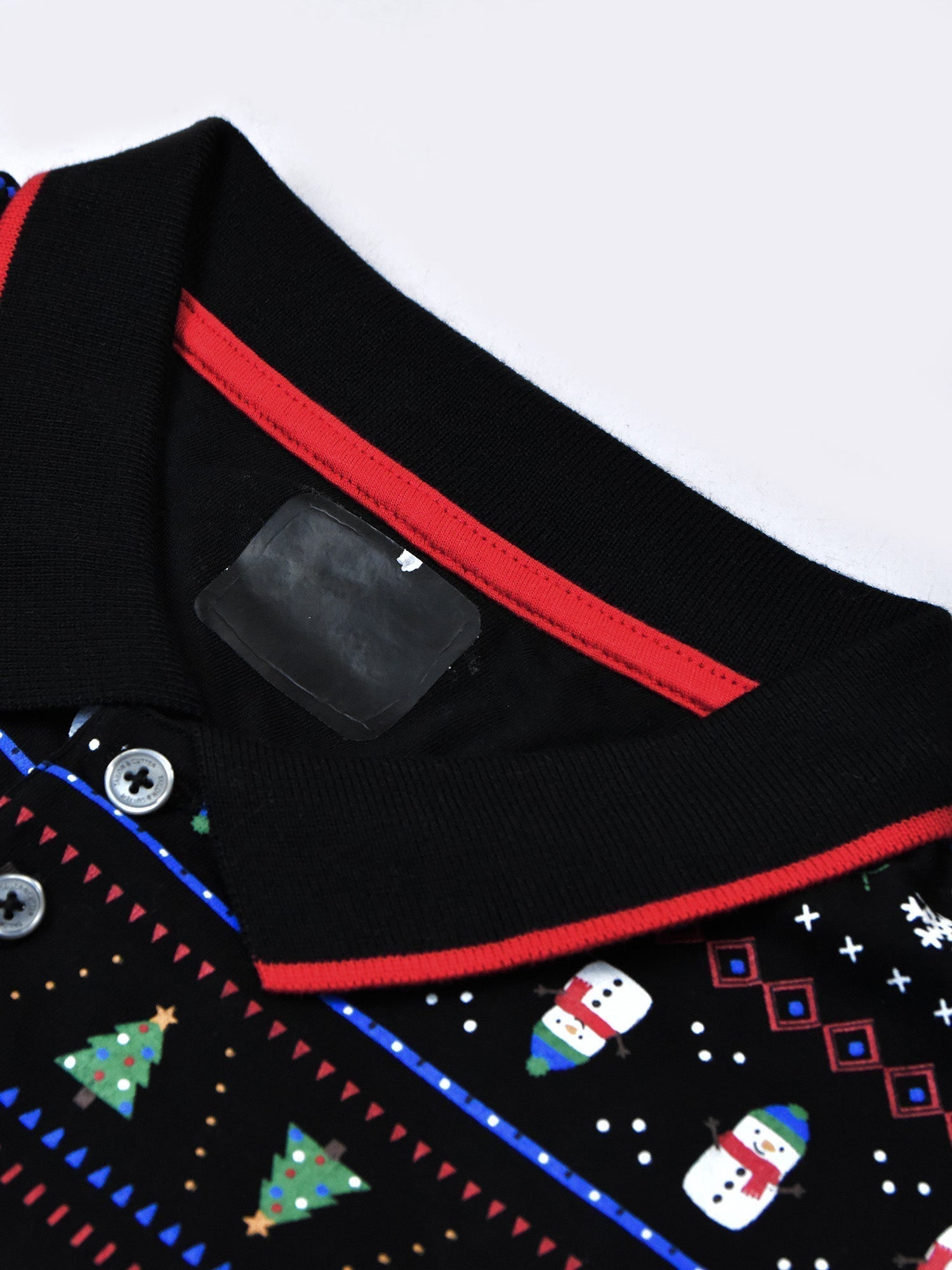 NXT Single Jersey Half Sleeve Polo For Men-Black with Allover Print-BE895/BR13150