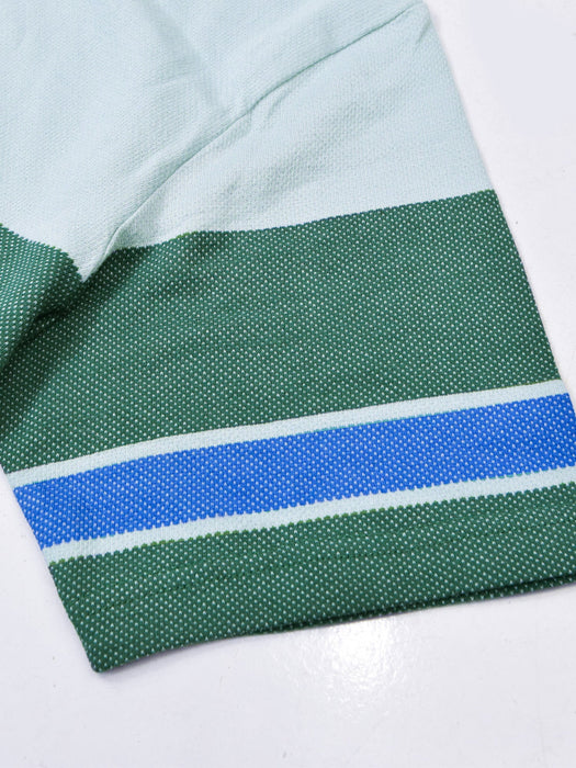 DCSH P.Q Half Sleeve Polo For Men-Navy & Green with Sky-RT2387