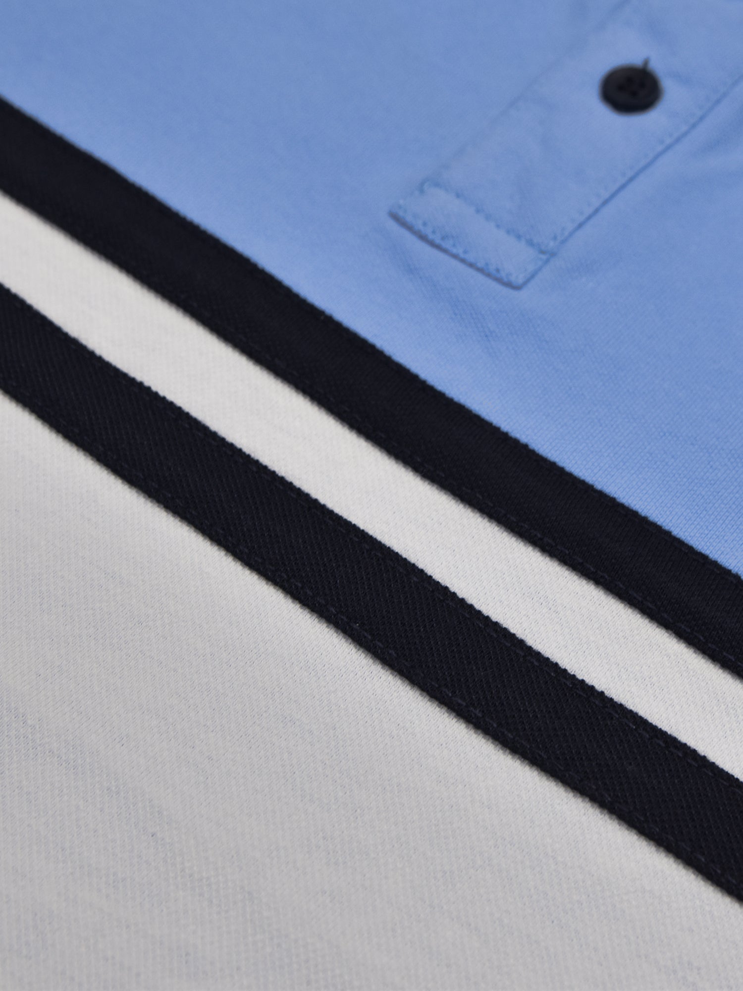 U.S.P.A Stylish Pique Summer Polo For Men-Dark Sky with White & Navy Stripe-RT787