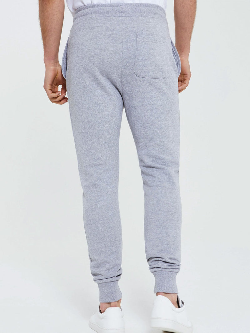M-17 Slim Fit Fleece Jogger Trouser For Men-Grey Melange-BR14749
