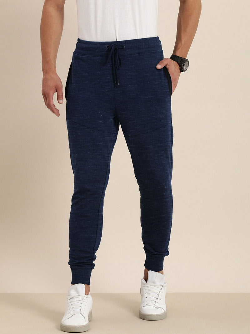 Next Slim Fit Terry Fleece Trouser For Men-Navy Melange-BR14748