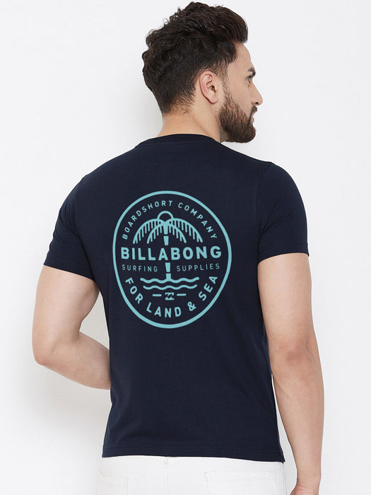 BB Single Jersey Crew Neck Tee Shirt For Men-Navy-BE16897